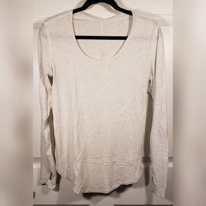 Lululemon Light Grey long sleeve active top size 8